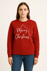 Unisex Red “Merry Christmas” Holiday Sweatshirt