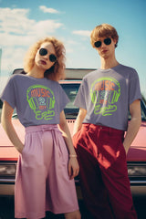 Unisex Printed Tee – Music 2 My Ears Neon Headphones Design