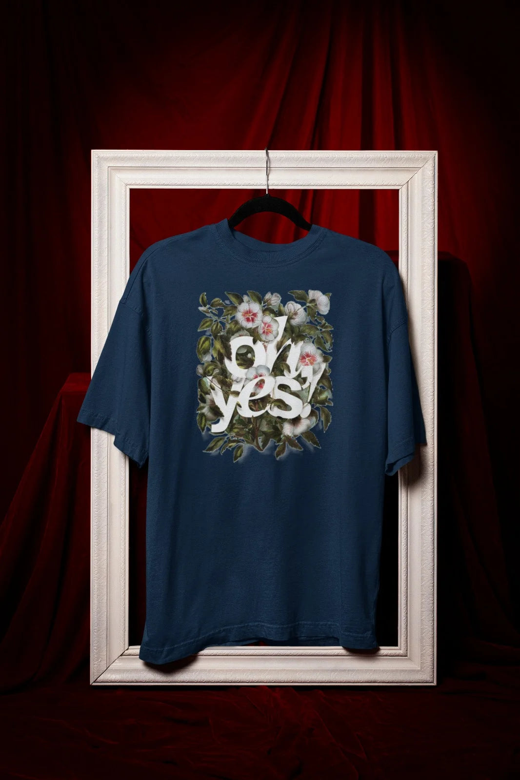 Printed Tee – Oh Yes Floral Graphic Typography