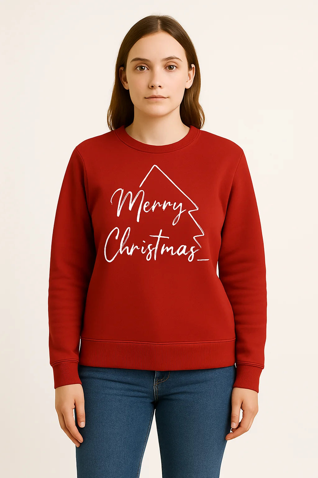 Unisex Red “Merry Christmas” Holiday Sweatshirt