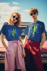 Unisex Printed Tee – MOVE Never Give Up Athletic Typography