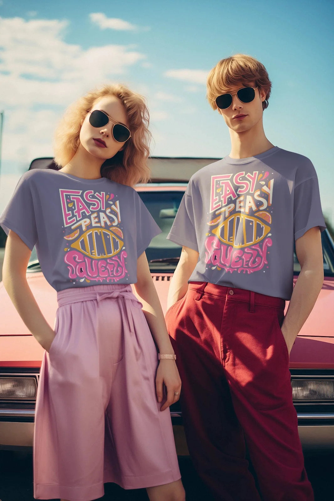 Unisex Printed Tee – Easy Peasy Lemon Squeezy Funky Graphic