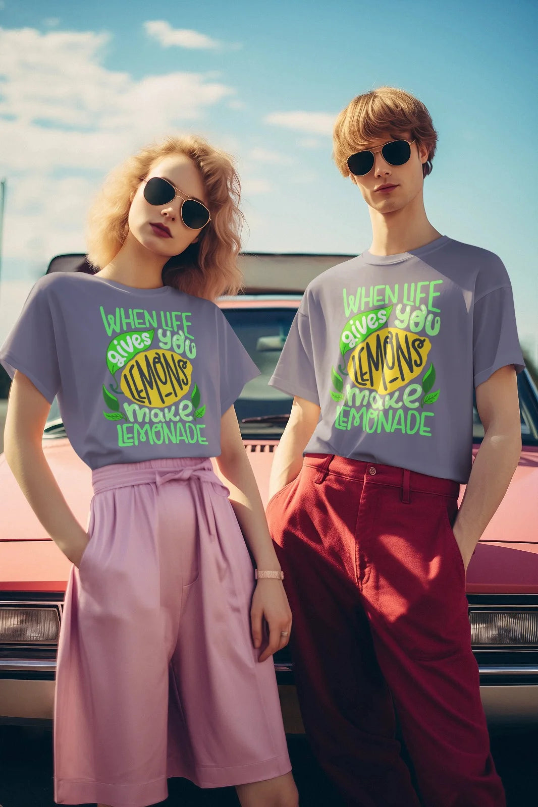 Unisex Printed Tee – When Life Gives You Lemons Slogan Graphic