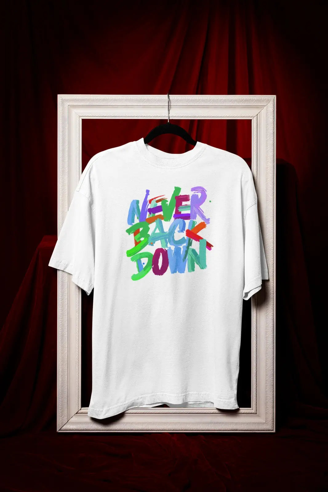 “Never Back Down” Black Unisex Graphic T-Shirt