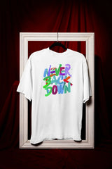 “Never Back Down” Black Unisex Graphic T-Shirt