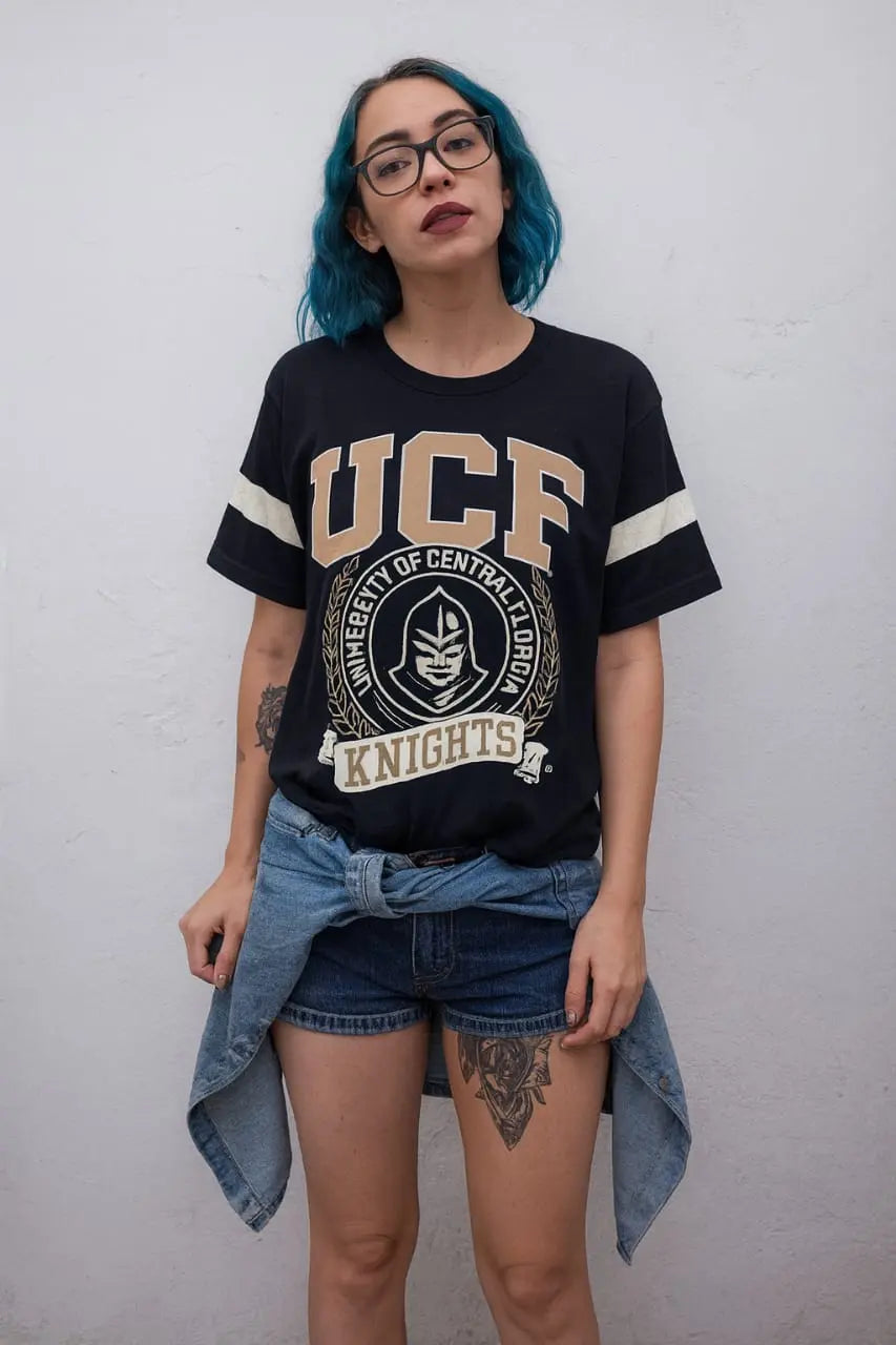 Women’s Black UCF Knights Graphic T-Shirt – Retro Collegiate Style