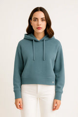 Women’s Teal Hoodie – Casual Drawstring Hooded Sweatshirt