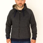 Men's Charcoal Zip-Up Hoodie – Everyday Essential with a Modern Fit
