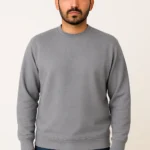 Men's Grey Crew Neck Sweatshirt – Classic Fit, Everyday Comfort