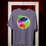Mens Printed Tee – Colorful Fruit Slice Abstract Design