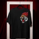 Men's Printed Tee – Fierce Tiger With Beanie “Why Not”