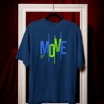 Mens Printed Tee – MOVE Never Give Up Athletic Typography