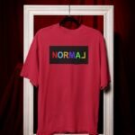 Mens Printed Tee – Normal Rainbow Block Typography