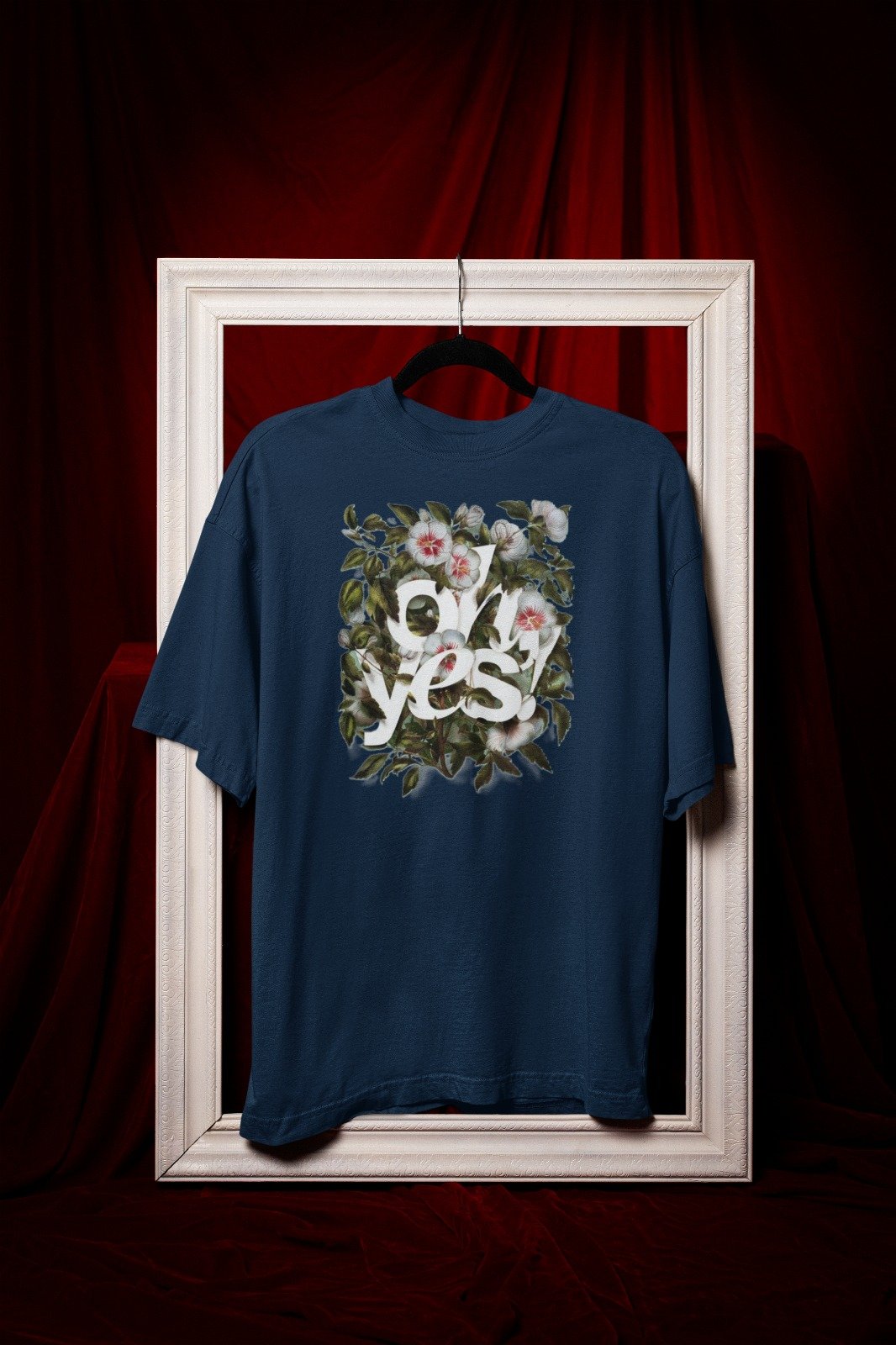 Mens Printed Tee – Oh Yes Floral Graphic Typography