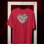 Mens Printed Tee – Paris Heart Cityscape Design
