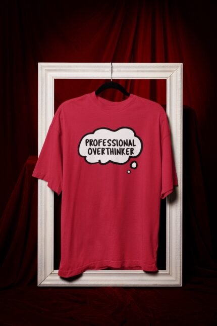 Men's Printed Tee – Professional Overthinker Thought Bubble