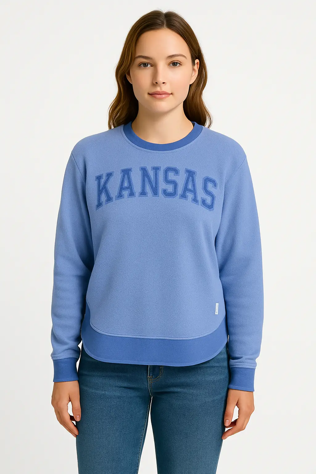 Unisex Blue Kansas Graphic Sweatshirt