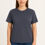 Unisex Heathered Navy Cotton T-Shirt
