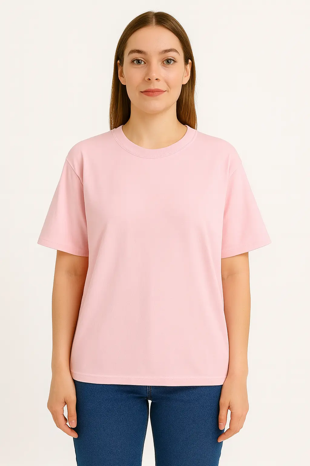 Unisex Light Pink Oversized Cotton T-Shirt