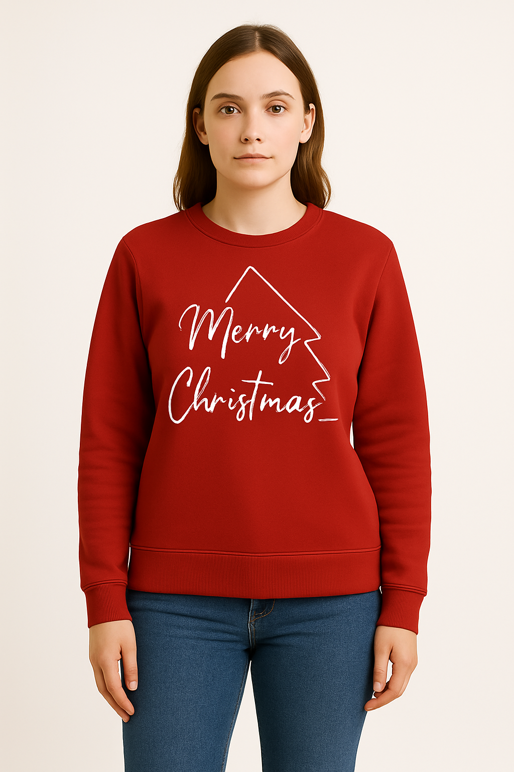 Unisex Red “Merry Christmas” Holiday Sweatshirt