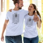 Unisex White Graphic T-Shirt – BREAK Boat Illustration with Dual-Language Print