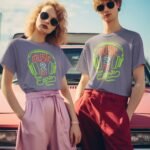 Unisex Printed Tee – Music 2 My Ears Neon Headphones Design