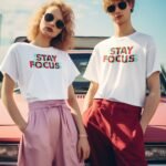 Unisex Printed Tee – Stay Focus Glitch Text Design