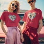 Unisex Printed Tee – Paris Heart Cityscape Design