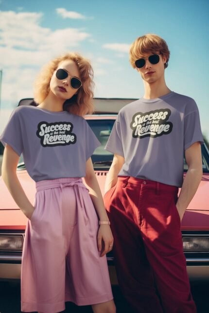 Unisex Printed Tee – Success is the Best Revenge Bold Graphic