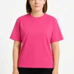 Women's Hot Pink T-Shirt – Bright & Bold Minimalist Tee