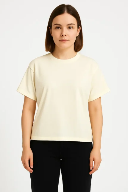Women's Off-White T-Shirt – Creamy Clean Classic
