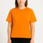 Women's Orange T-Shirt – Solid Color Energy Burst