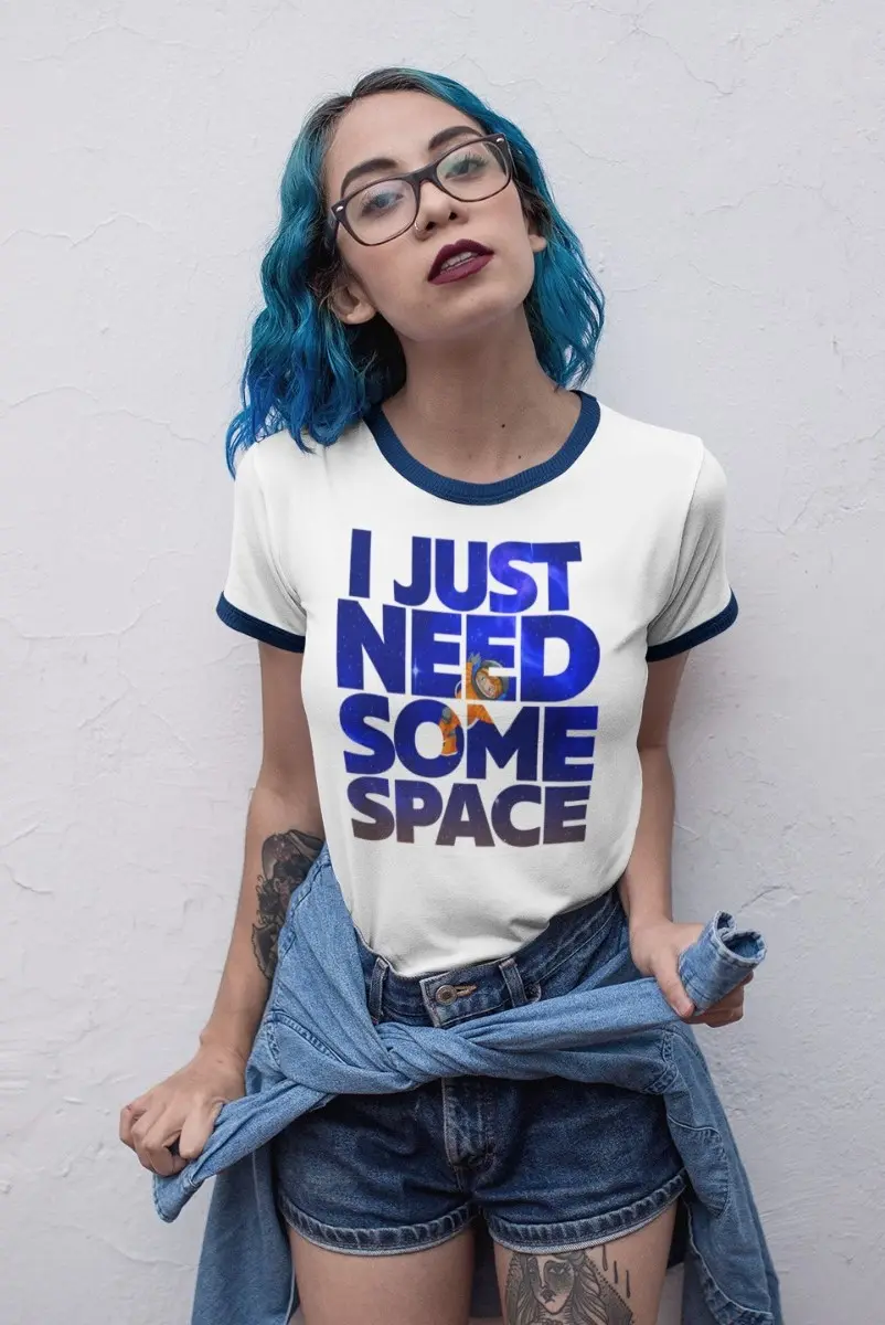 Printed Tee – I Just Need Some Space Astronaut Graphic