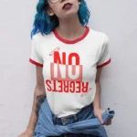 Women's Printed Tee – No Regrets Inverted Graphic