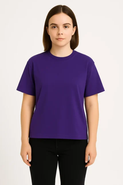 Purple T-Shirt – Deep Violet Minimalist Tee