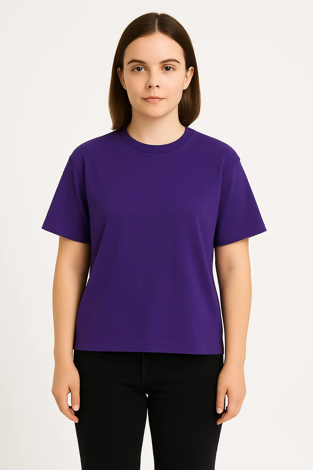 Purple T-Shirt – Deep Violet Minimalist Tee