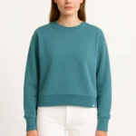 Women's Teal Crewneck Sweatshirt – Clean & Cozy Layer