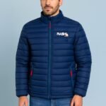 Men’s Blue Quilted Puffer Jacket – Lightweight Warmth with Urban Edge