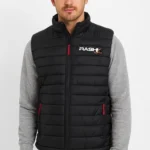 Men’s Black Sleeveless Quilted Puffer Jacket – Lightweight Warmth with Urban Edge